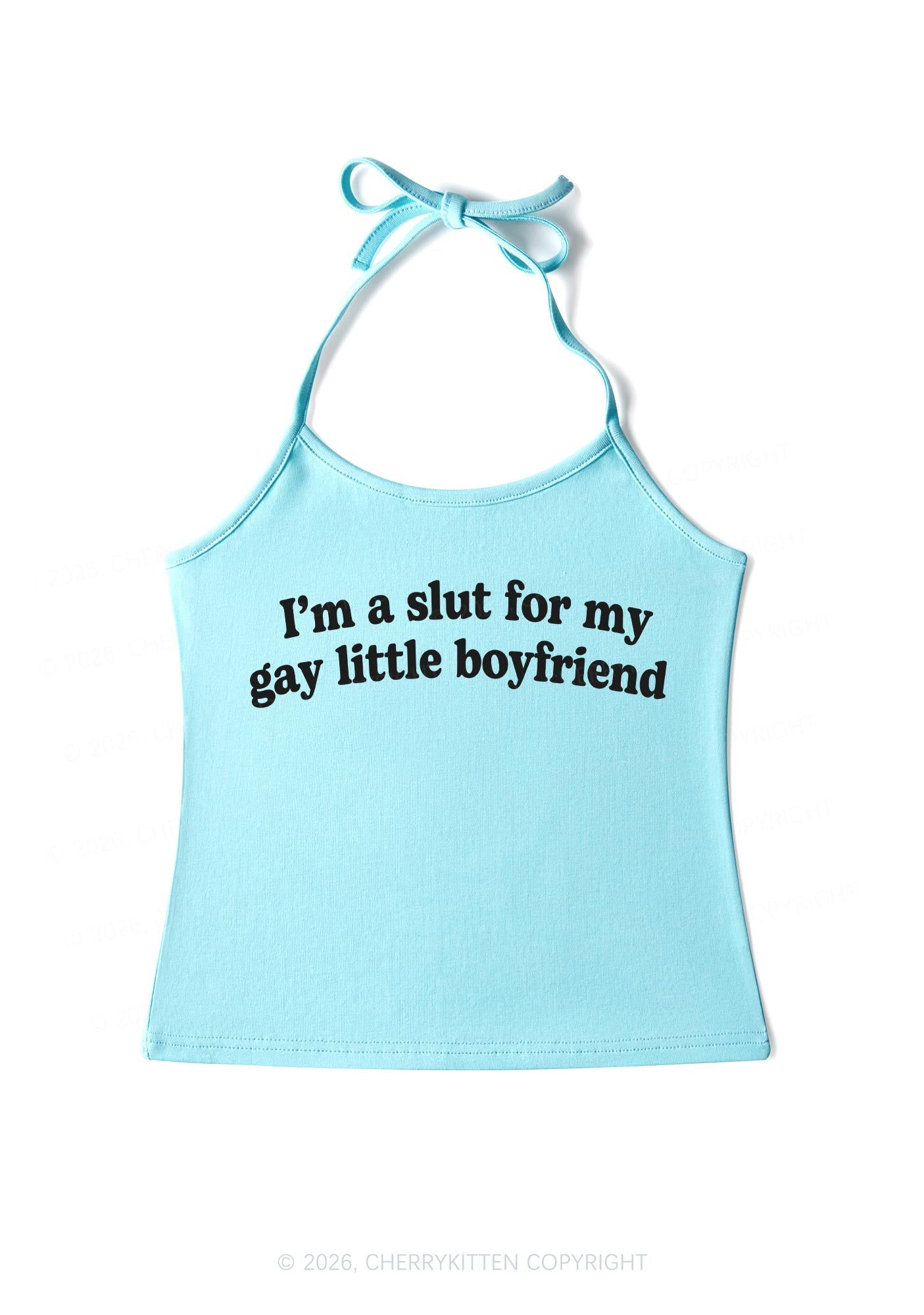Slxt For My Gay BF Valentine's Day Y2K Halter Neck Cami Cherrykitten