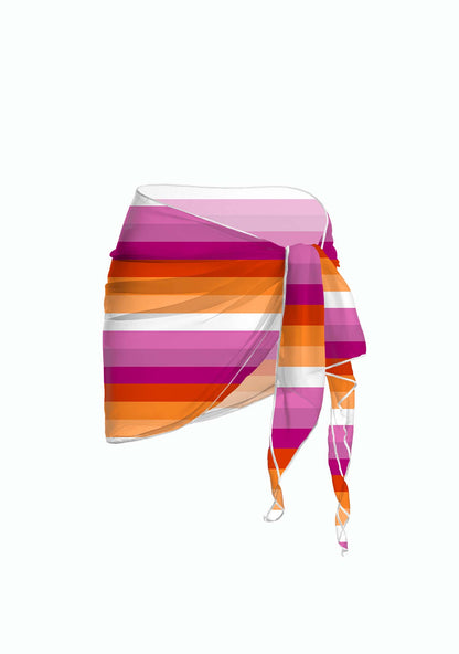 Lesbian Stripes Pride Y2K Print Bikini Set Cherrykitten