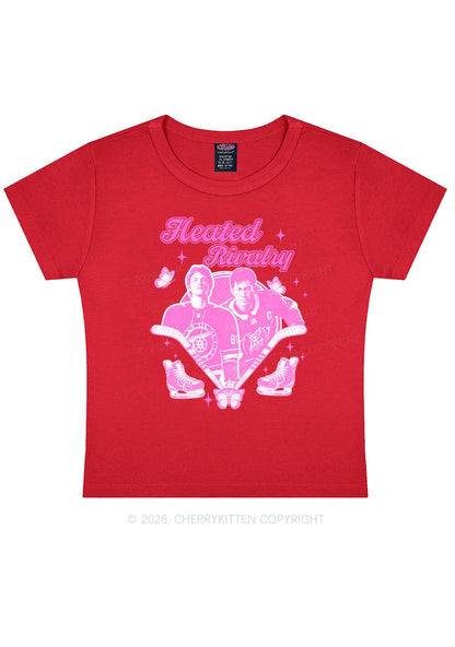 Retro Hockey Elements Y2K Baby Tee Cherrykitten