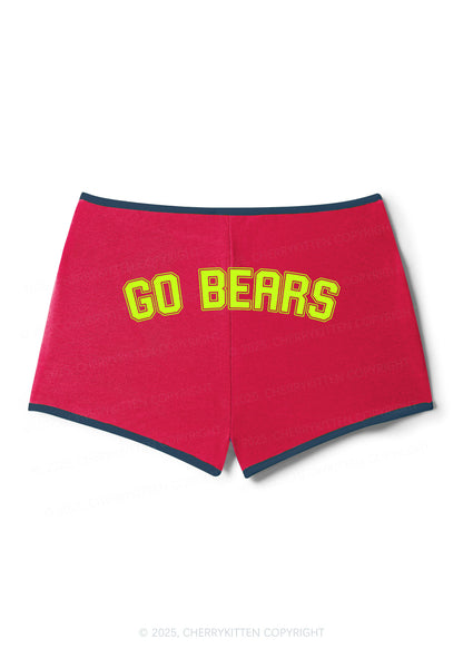 Custom Slogan Y2K Contrast Mini Shorts Cherrykitten