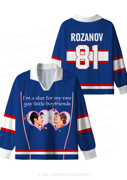Blue Slxt For My Gay BF HR Y2K Long Sleeve Sport Jersey Shirts Cherrykitten