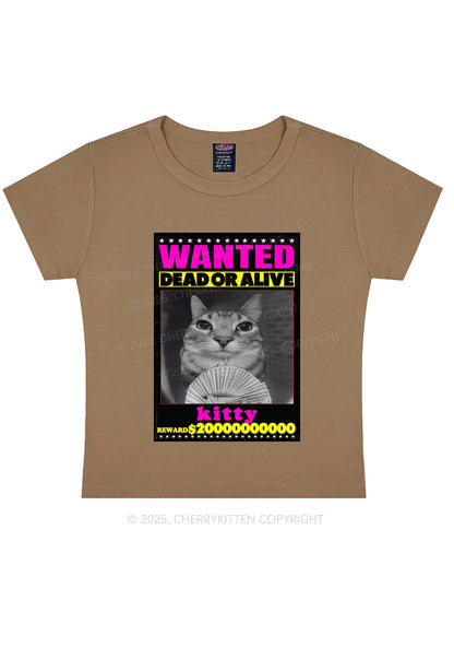 Custom Wanted Kitten Y2K Baby Tee Cherrykitten