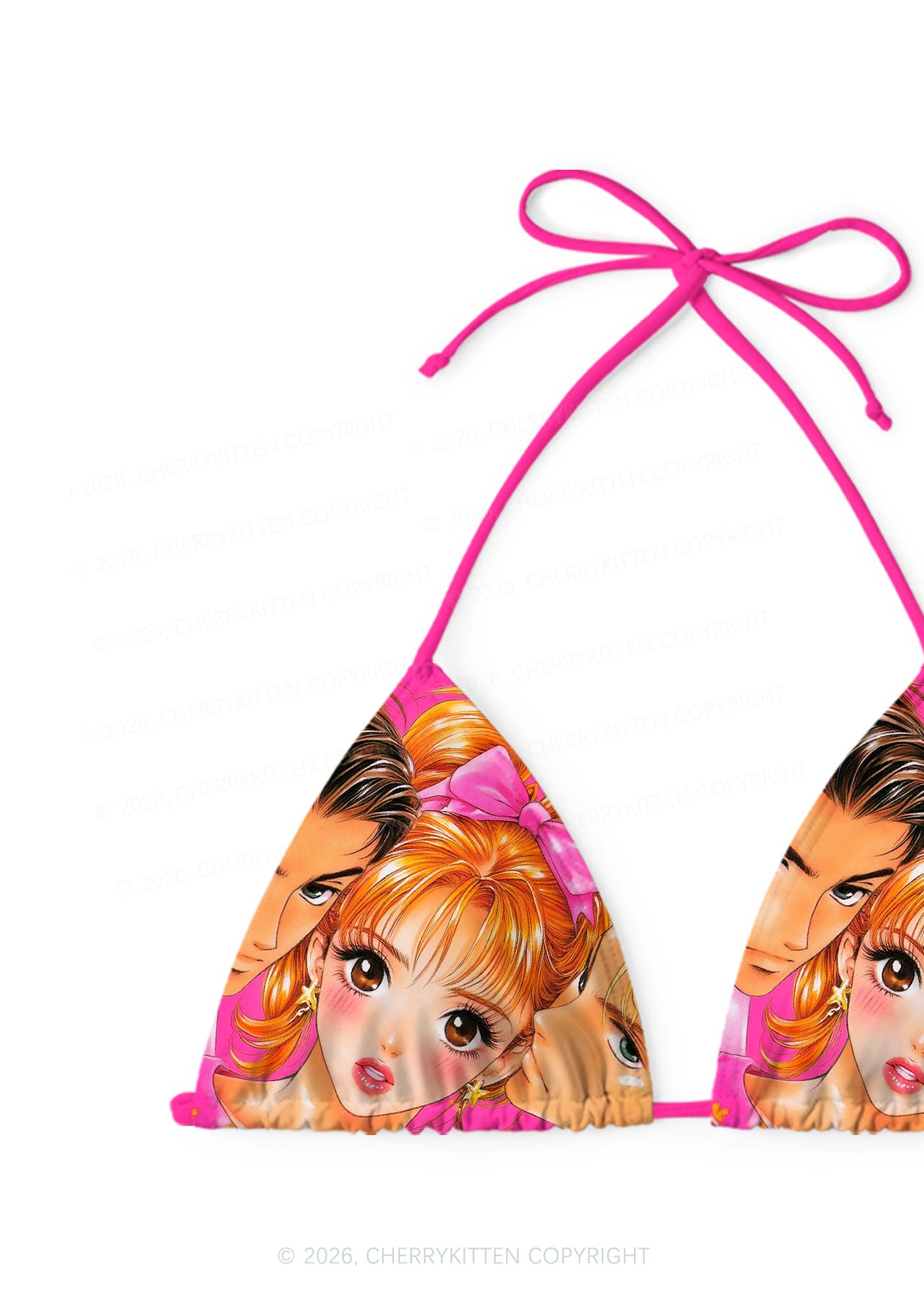 Love Triangle Y2K Print Bikini Set Cherrykitten
