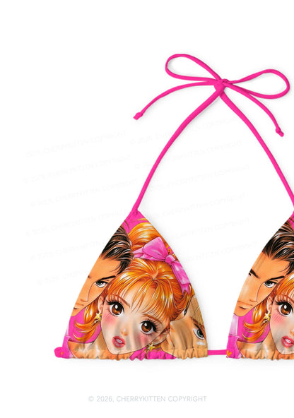 Love Triangle Y2K Print Bikini Set Cherrykitten