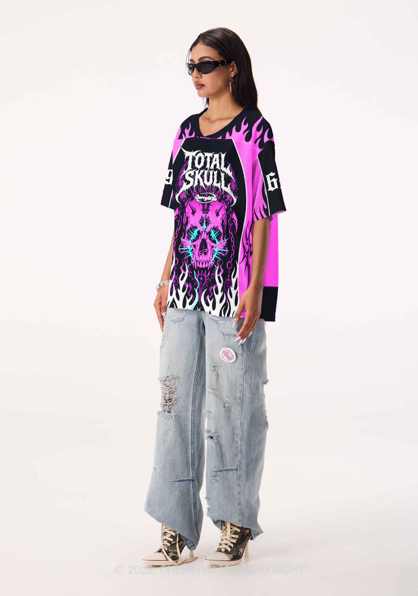 Halloween Total Skull Y2K Sport Jersey Shirts Cherrykitten