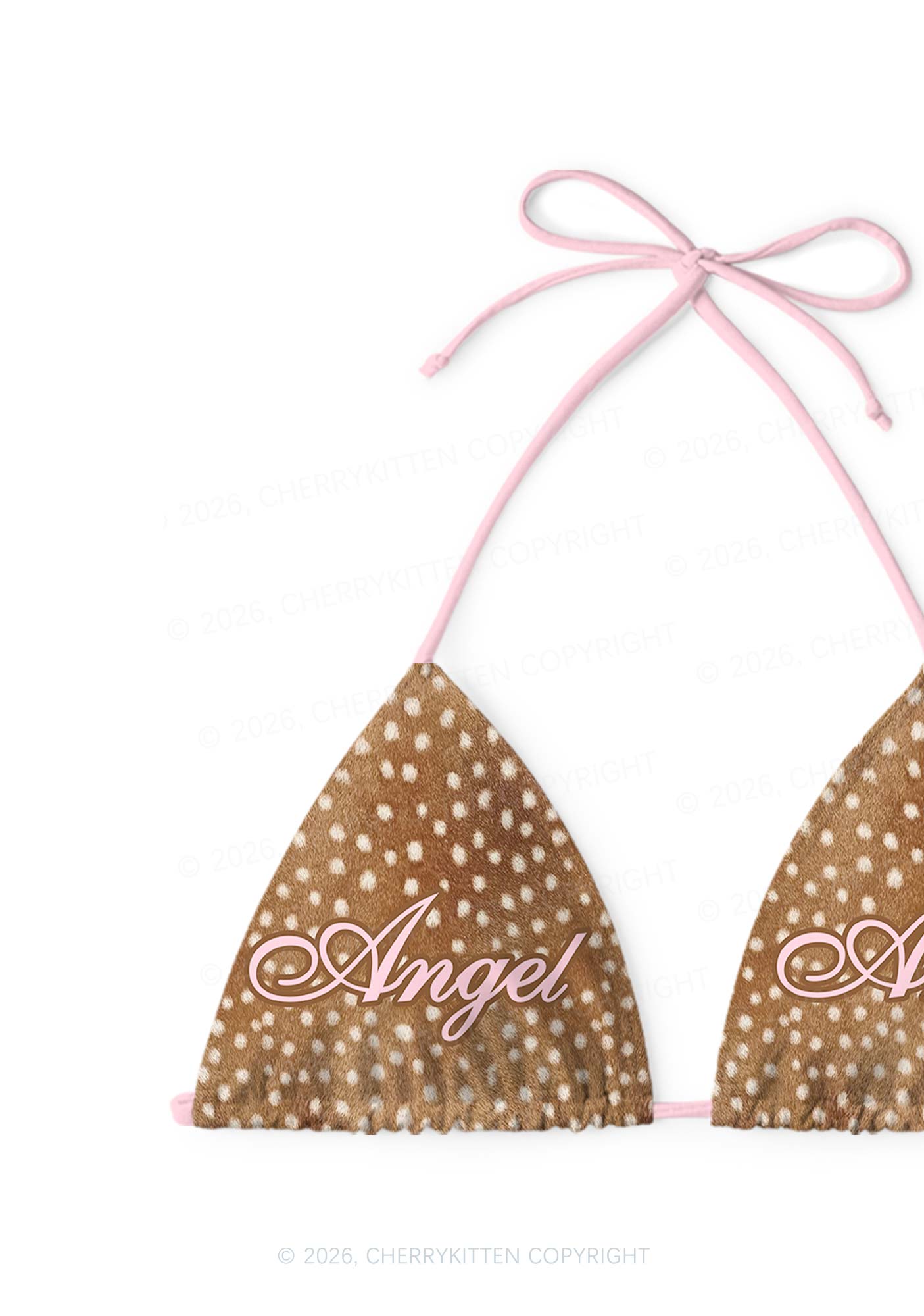 Angel Deer Spots Y2K Print Bikini Set Cherrykitten