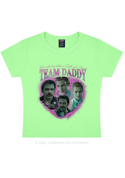 Team Daddy Y2K Baby Tee Cherrykitten