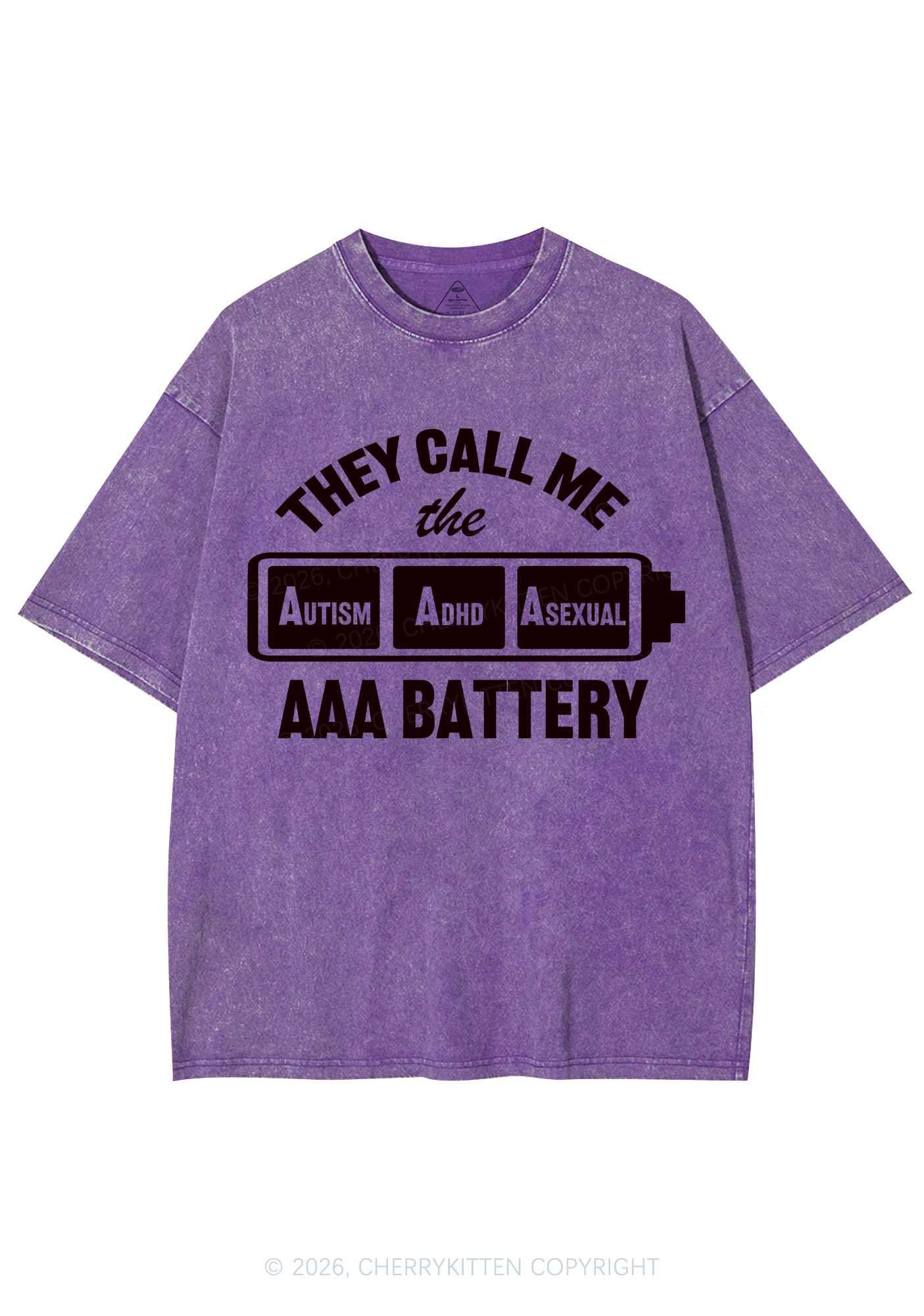 They Call Me AAA Battery Pride Y2K Shirts Washed Tee Cherrykitten