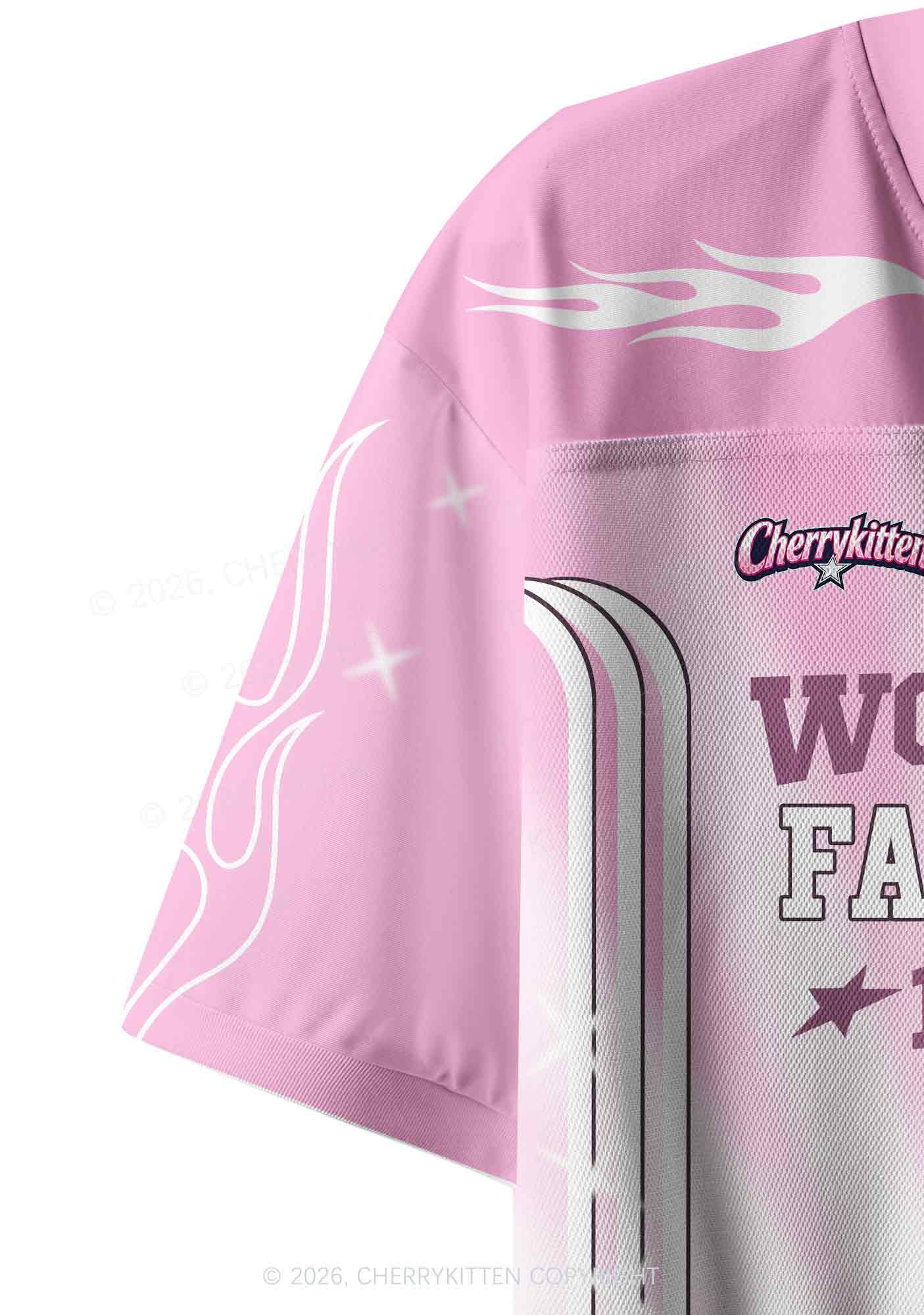 Worlds Faggest Fag Pride Y2K Crop Sport Jersey Shirts Cherrykitten