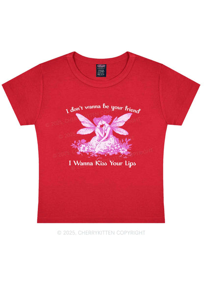 I Wanna Kiss Your Lips Pride Y2K Baby Tee Cherrykitten