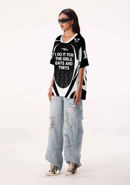 Black I Do It For The Girls Pride Y2K Sport Jersey Shirts Cherrykitten