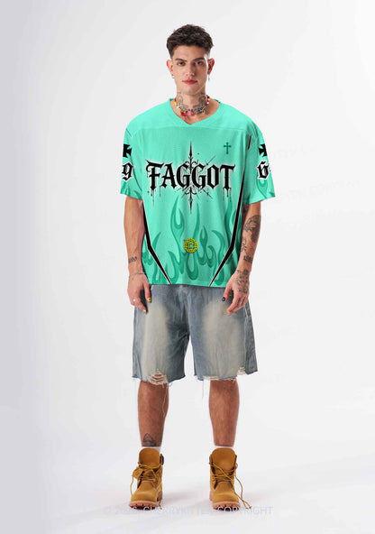 Mint Green Gothic Faggot Pride Y2K Sport Jersey Shirts Cherrykitten