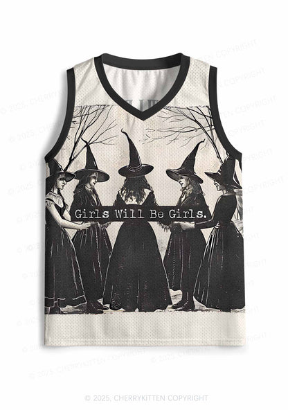 Custom Halloween Girls Will Be Girls Y2K Sport Jersey Tank Cherrykitten