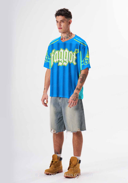 Faggot Blue Star Pride Y2K Sport Jersey Shirts Cherrykitten