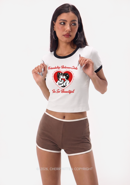 Friendship Between Girls Pride Y2K Ringer Tee Cherrykitten