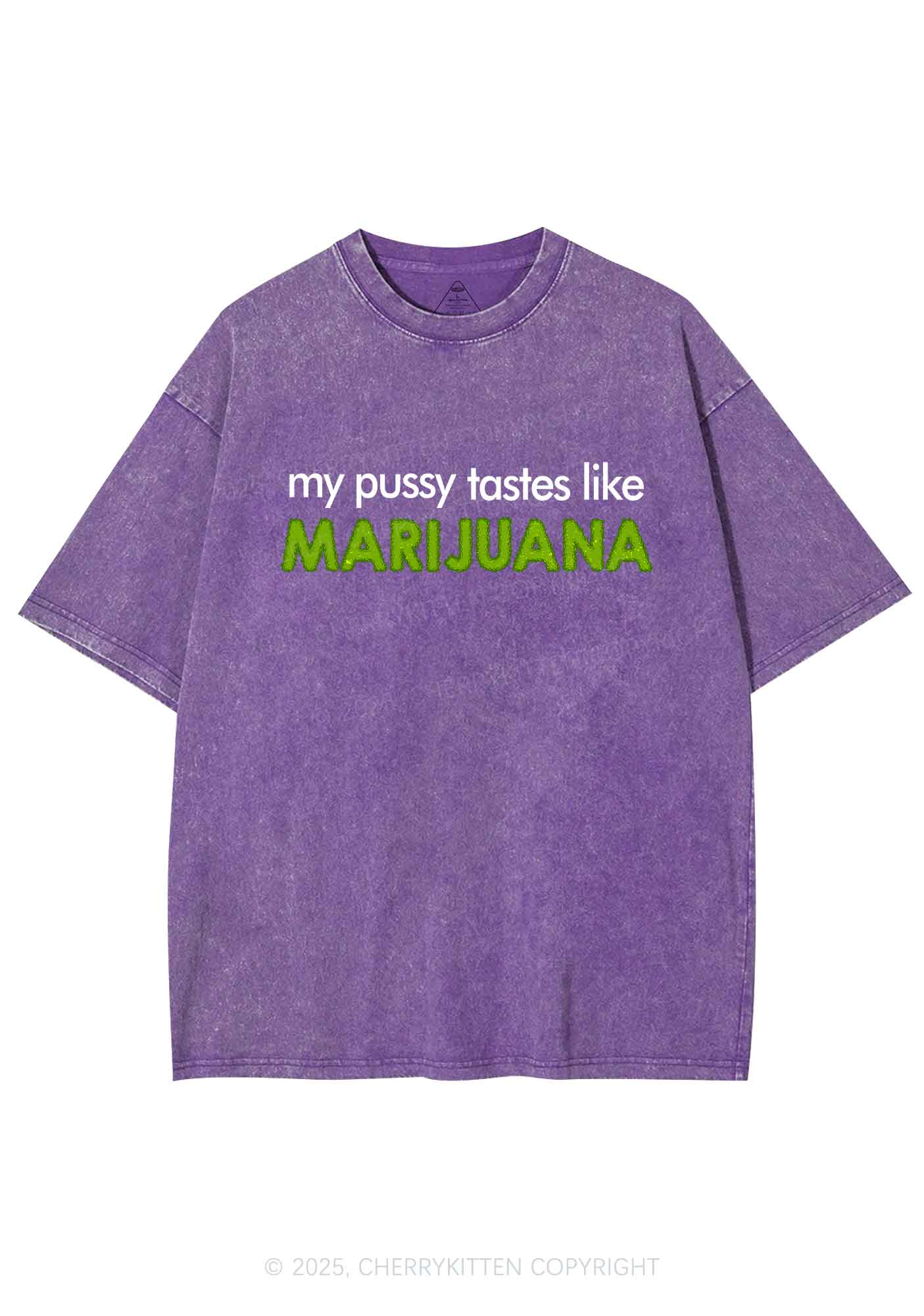 My Puxxy Tastes Y2K Shirts Washed Tee Cherrykitten