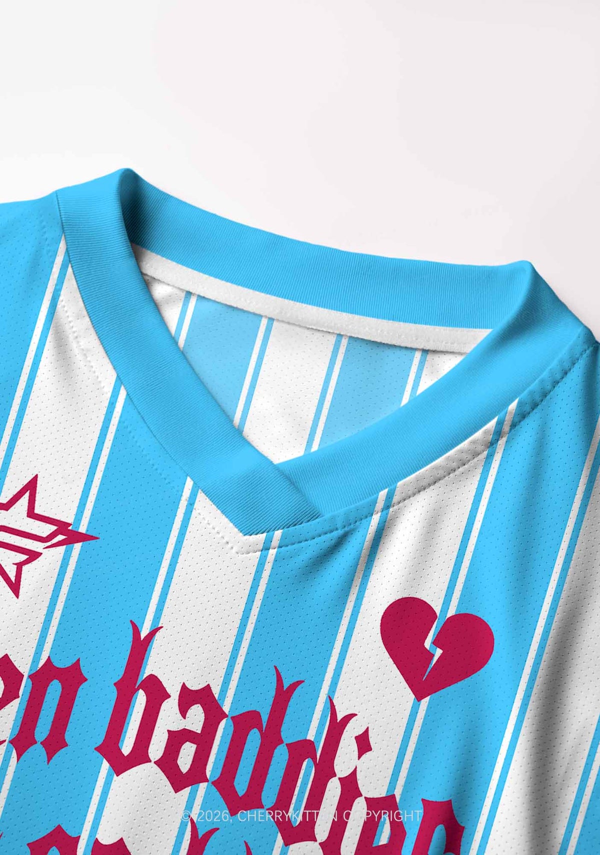 Even Baddies Get Saddies Y2K Crop Football Jersey Shirts Cherrykitten