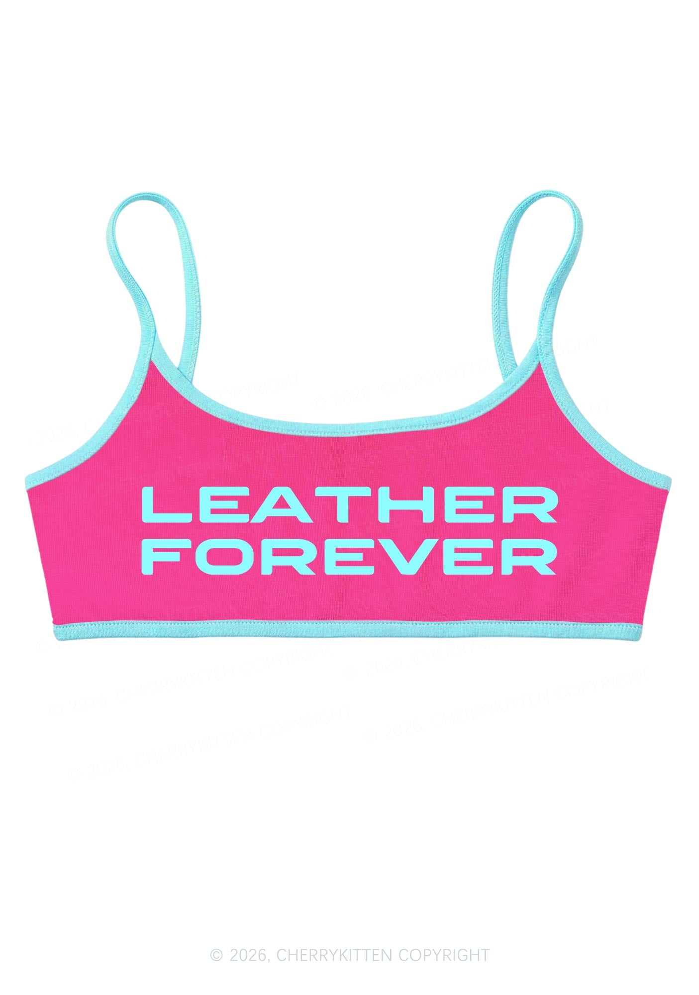 Leather Forever Y2K Super Crop Cami Cherrykitten