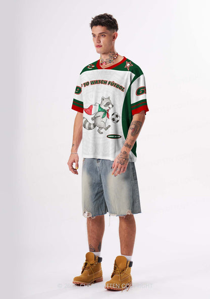 Custom Off To Watch Futbol Raccoon Y2K Sport Jersey Shirts Cherrykitten