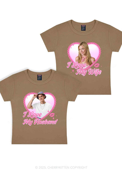 Custom Love My Wife Photo Y2K Valentine's Day Baby Tee Cherrykitten