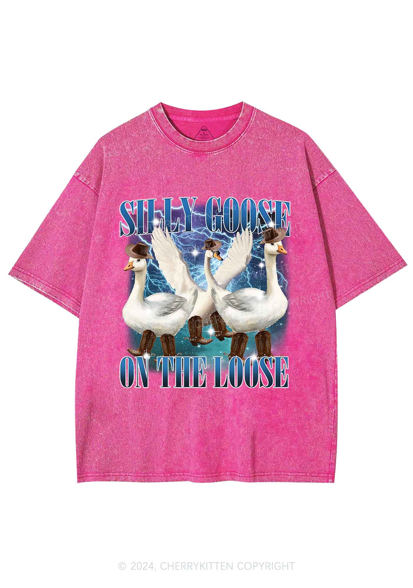 Cowboy Goose Y2K Washed Tee Cherrykitten