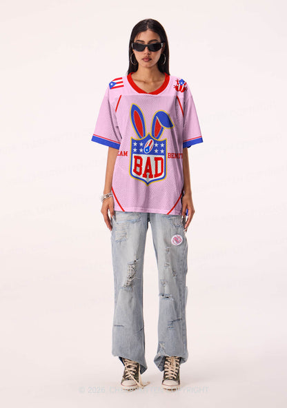 Pink Football Bunny Y2K Sport Jersey Shirts Cherrykitten