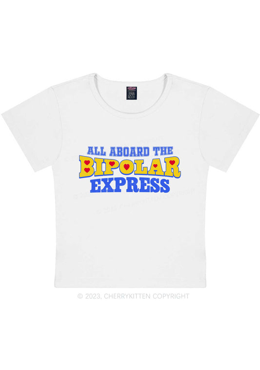 Bipolar Express Y2K Baby Tee Cherrykitten