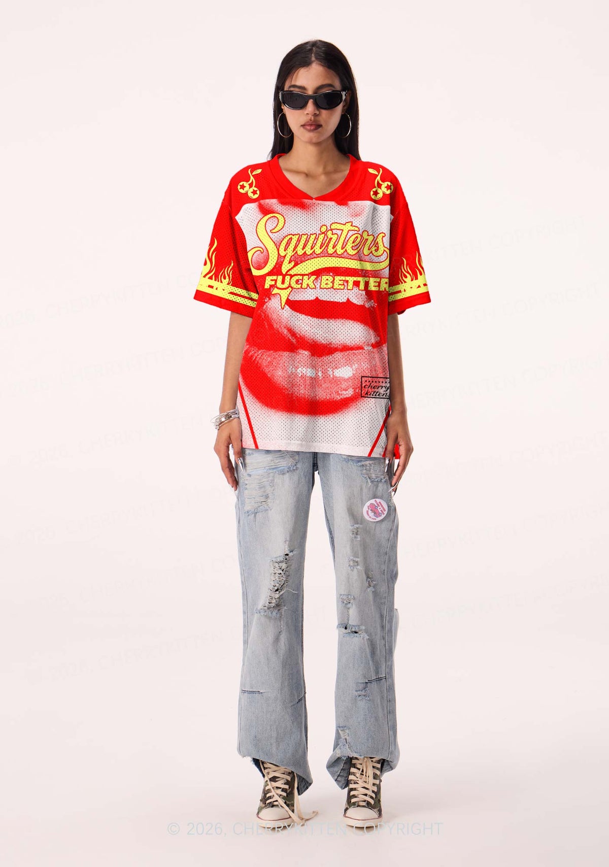 Squirters Fxxk Better Y2K Sport Jersey Shirts Cherrykitten