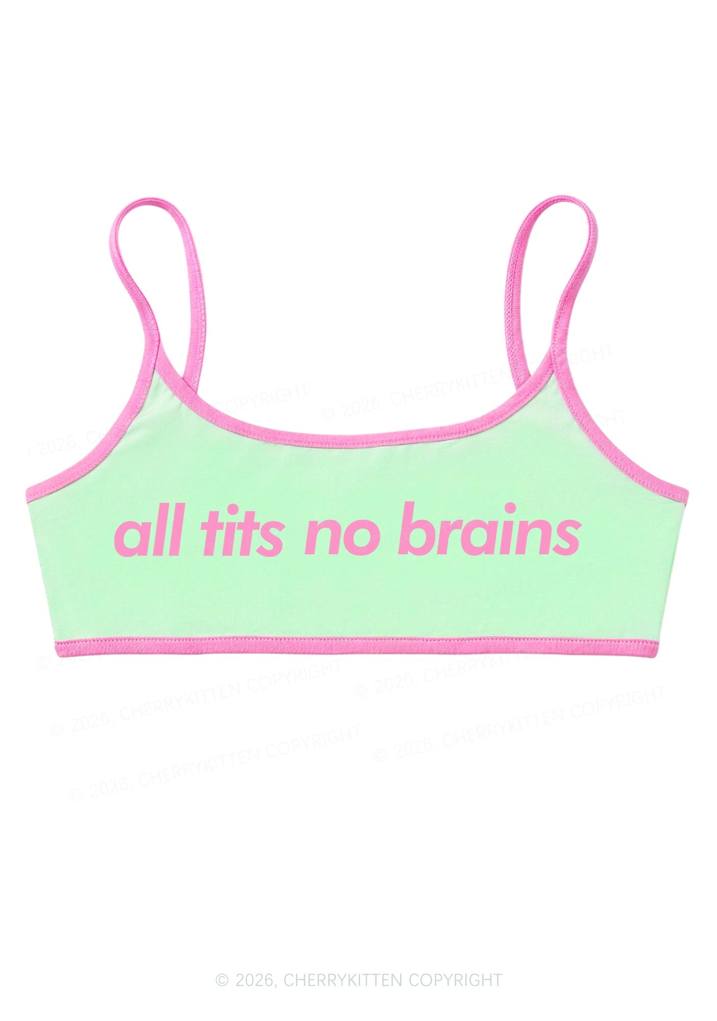 All Txts No Brains Y2K Super Crop Cami Cherrykitten