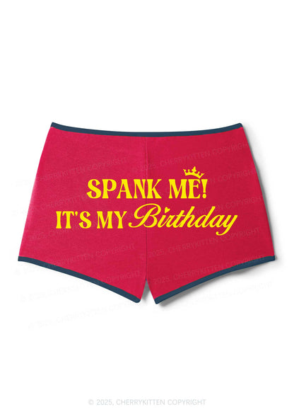 Spank Me Its My Birthday Y2K Booty Shorts Cherrykitten