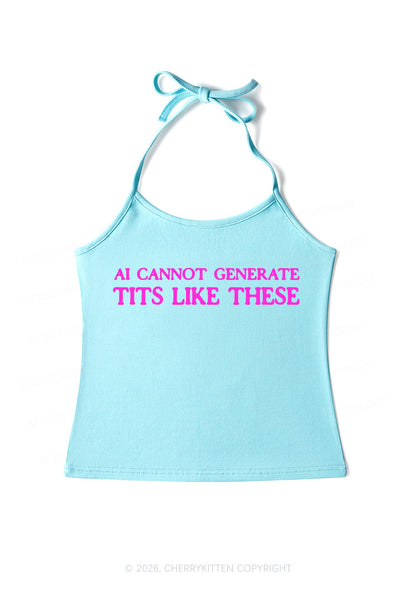 Ai Cannot Generate Txts Y2K Halter Neck Cami Cherrykitten