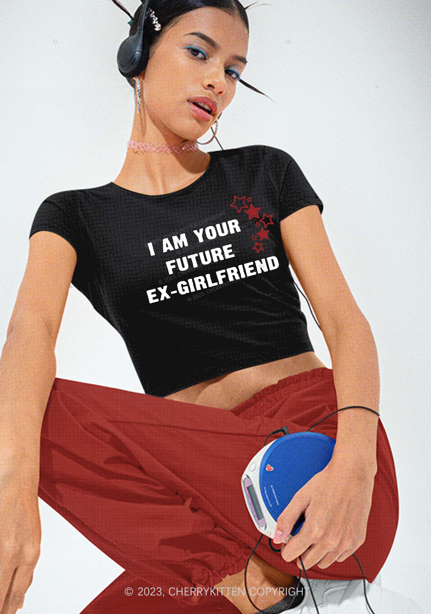 I Am Your Future Ex Girlfriend Y2K Baby Tee Cherrykitten