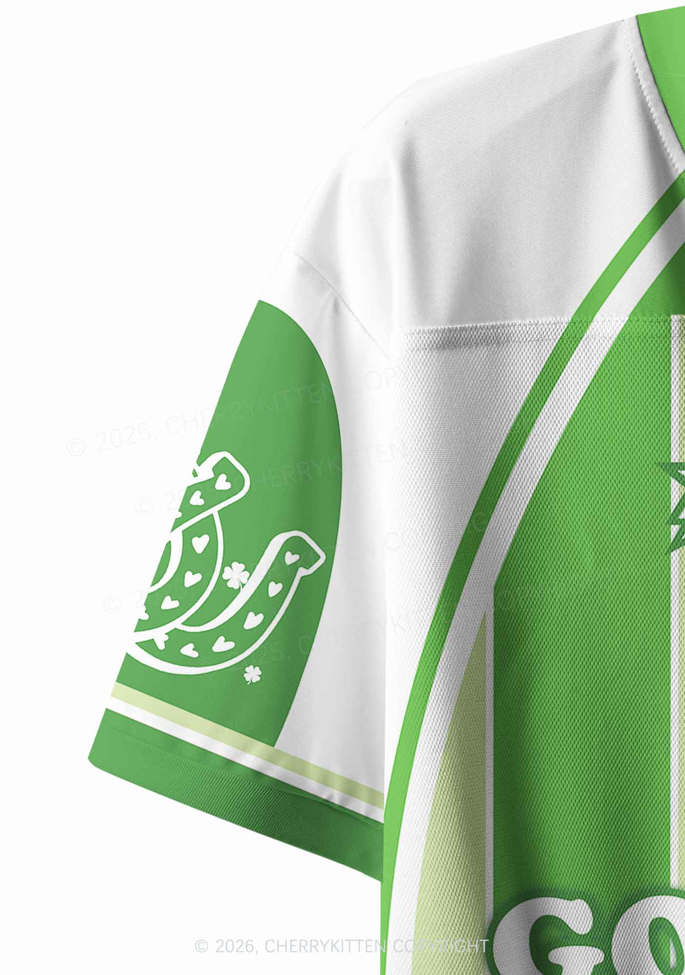 Custom I Love Irish Goodbyes St Patricks Y2K Crop Sport Jersey Shirts Cherrykitten