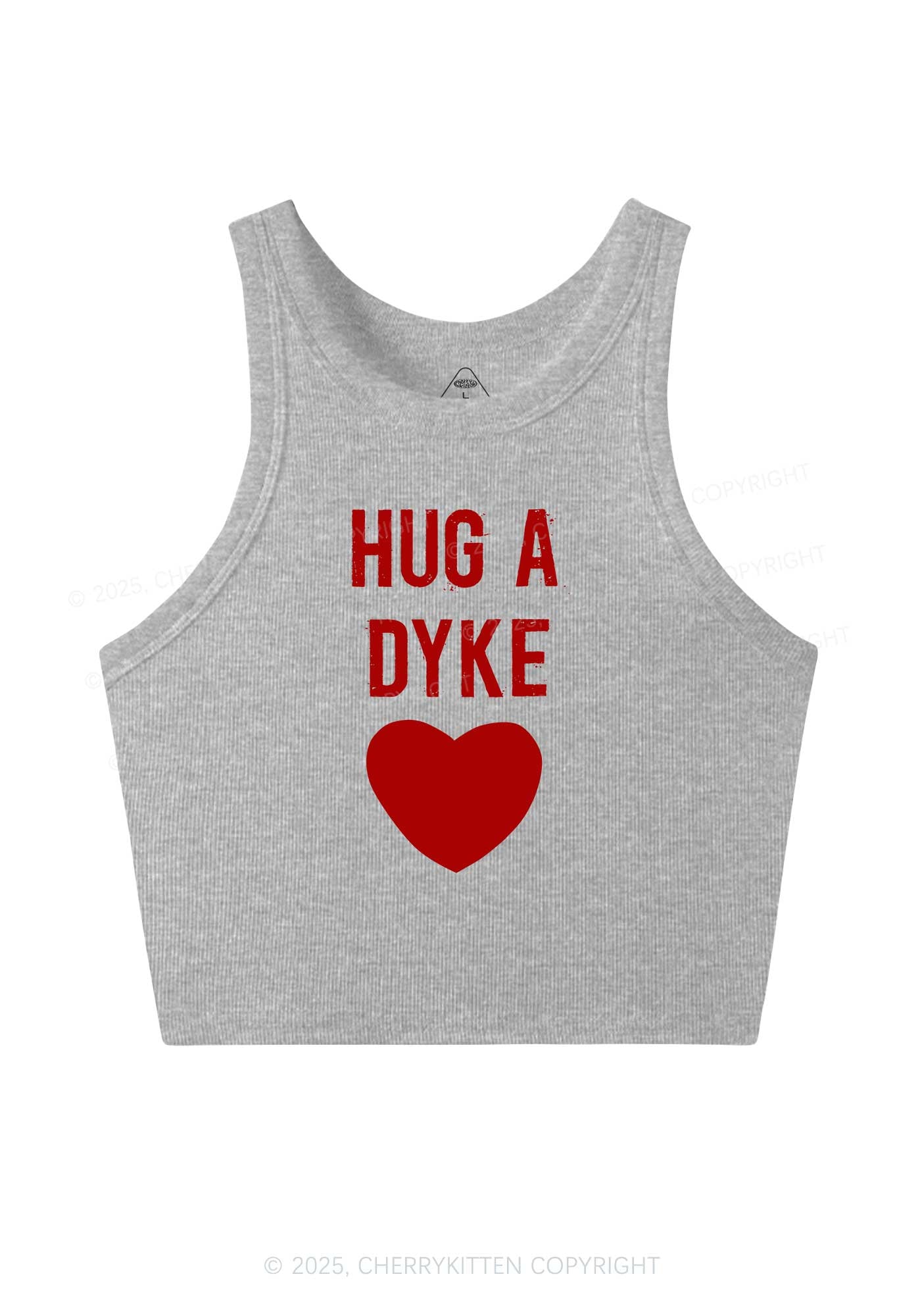 Hug A Dyke Y2K Crop Tank Top Cherrykitten