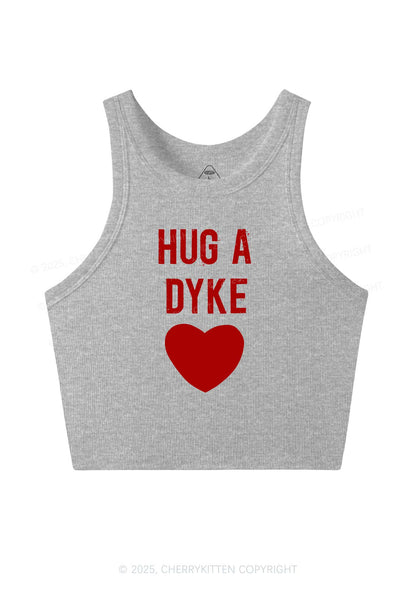 Hug A Dyke Y2K Crop Tank Top Cherrykitten