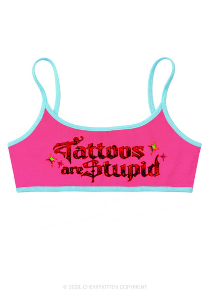 Halloween Gothic Tattoos Are Stupid Y2K Super Crop Cami Cherrykitten