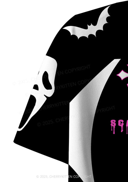 Halloween Custom Like Scary Movie Y2K Crop Sport Jersey Shirts Cherrykitten