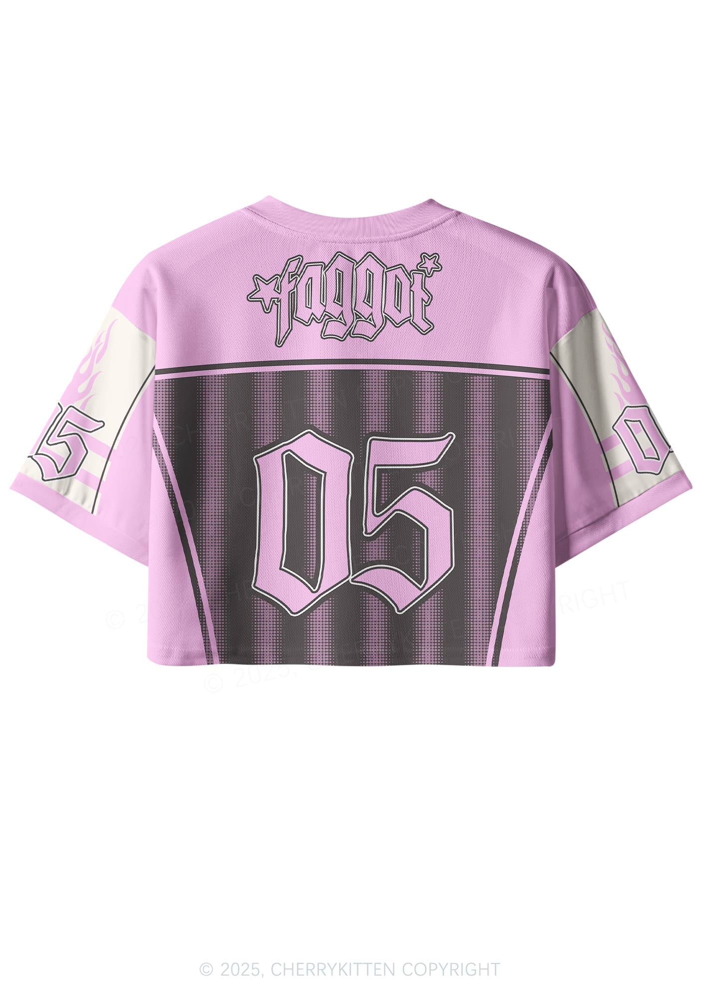 Custom Brown Faggot Stars Pride Y2K Crop Sport Jersey Shirts Cherrykitten