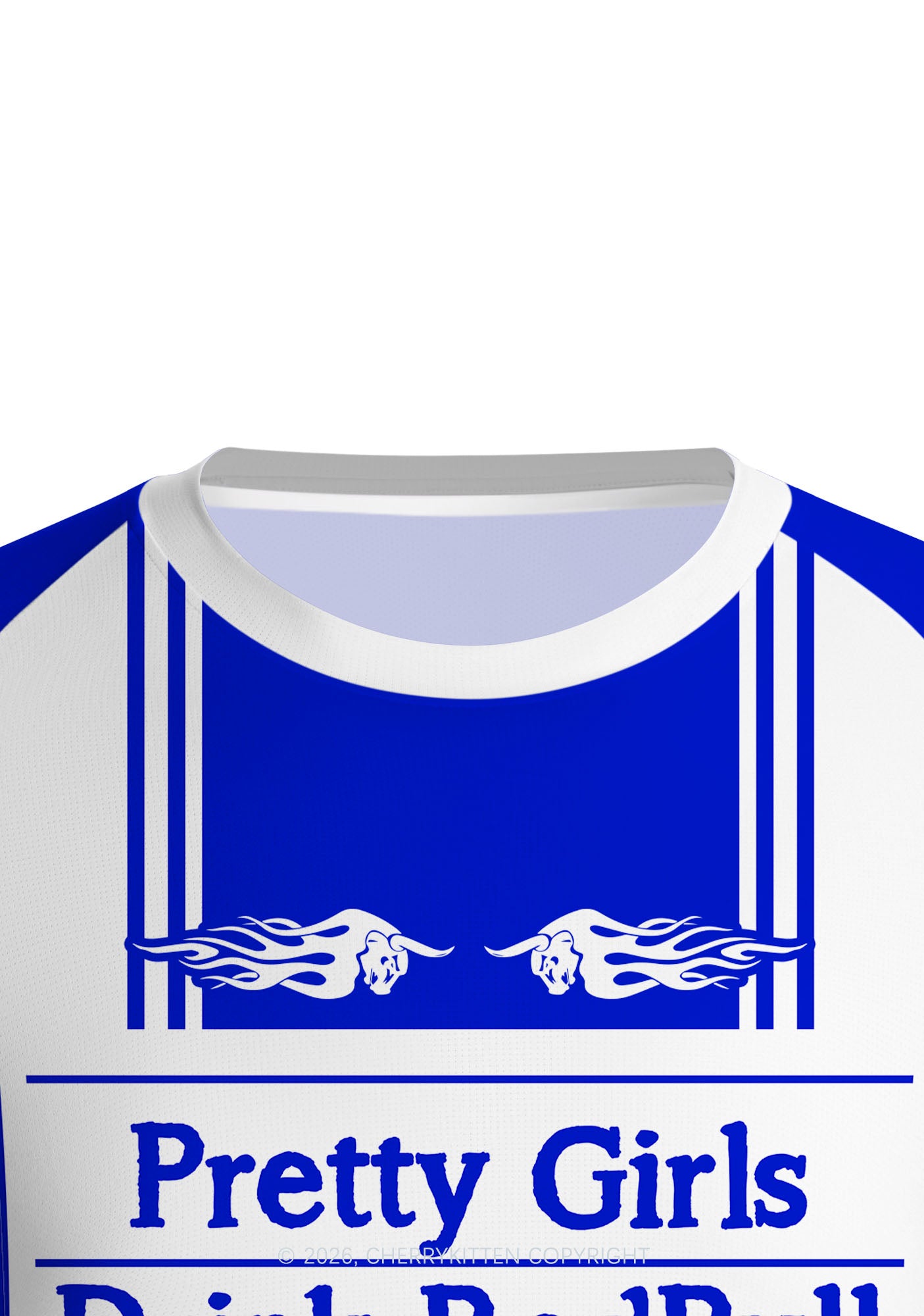 Girls Drink Red Y2K Football Jersey Shirts Cherrykitten