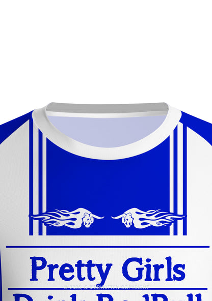 Girls Drink Red Y2K Football Jersey Shirts Cherrykitten