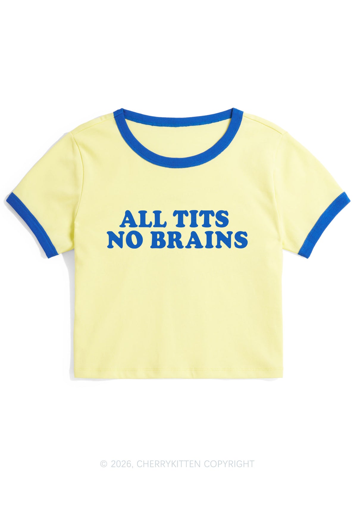 All Txts No Brains Y2K Ringer Tee Cherrykitten