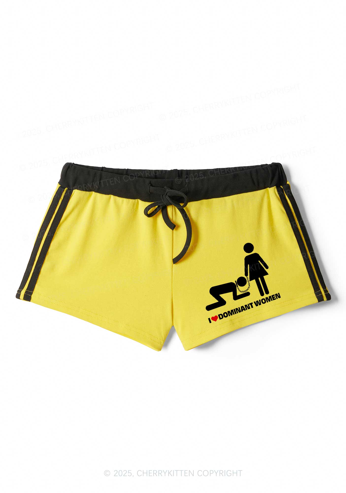 I Love D Women Y2K Drawstring Mini Shorts Cherrykitten