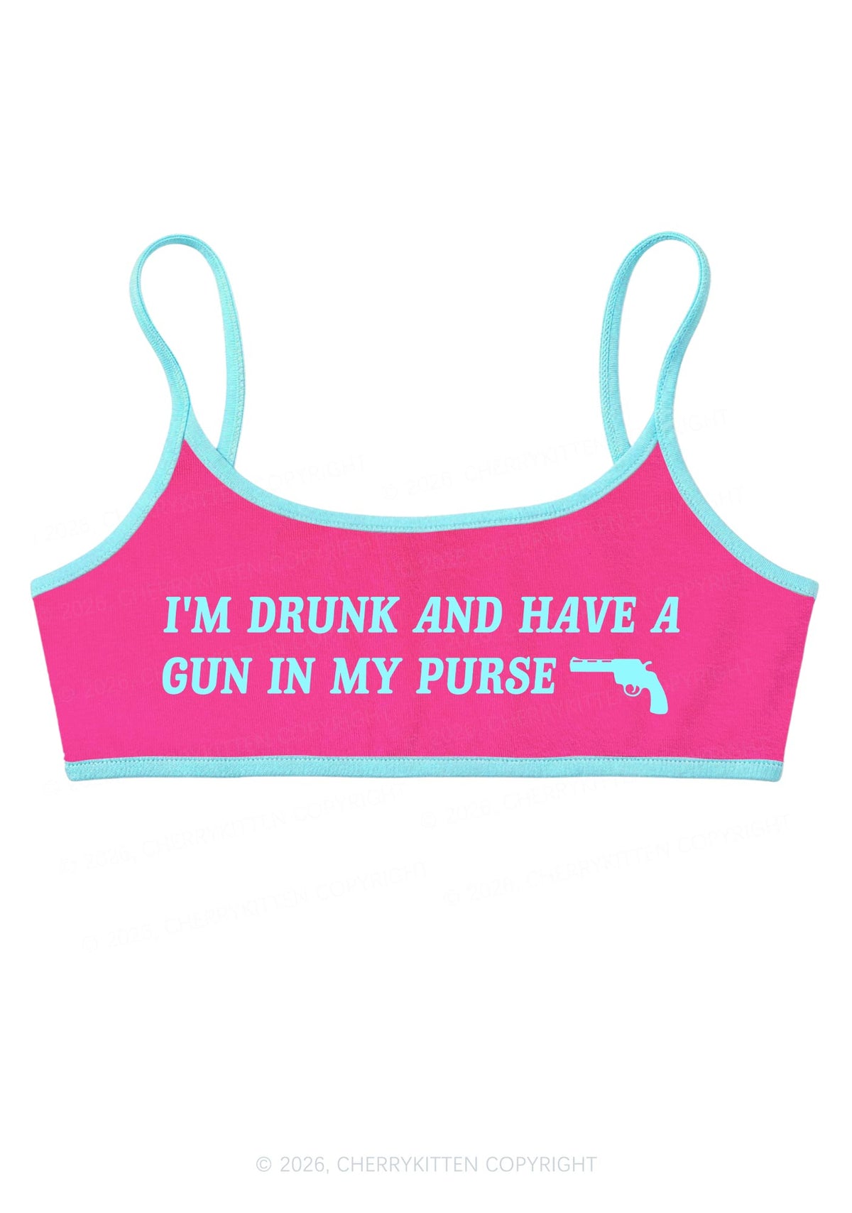 Im Drunk Y2K Super Crop Cami Cherrykitten