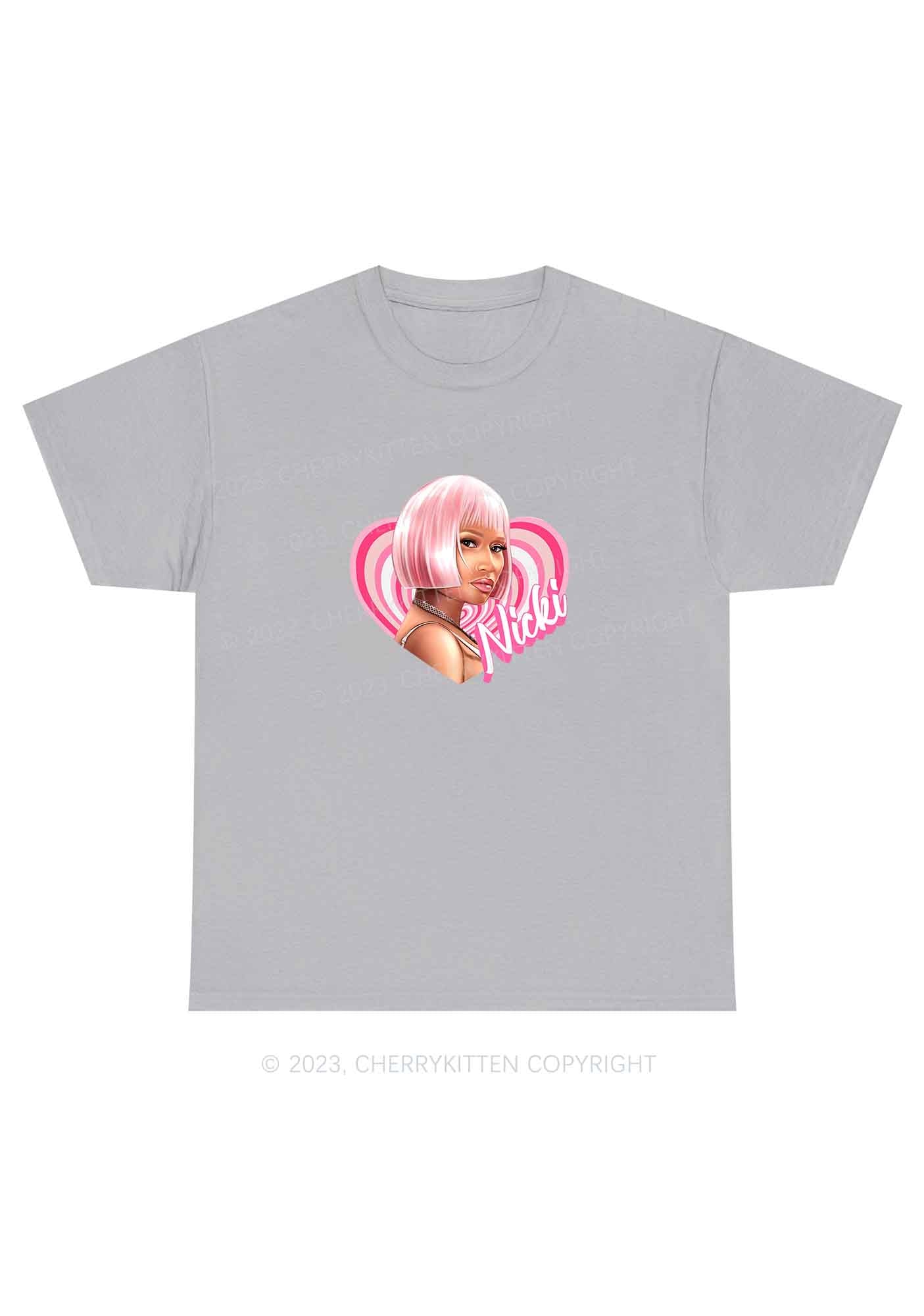 NM Pink Heart Y2K Chunky Shirt Cherrykitten