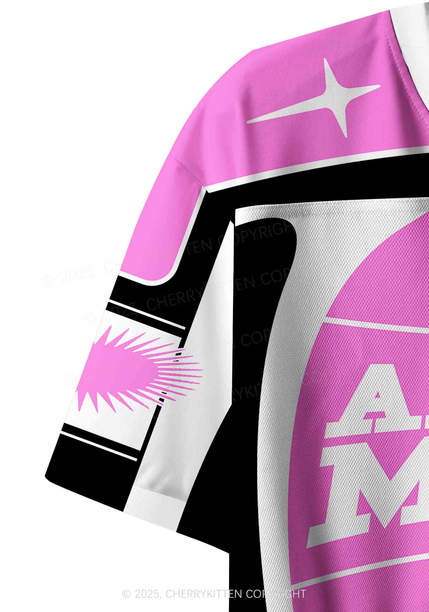 Custom Pink Alpha Male Y2K Crop Sport Jersey Shirts Cherrykitten