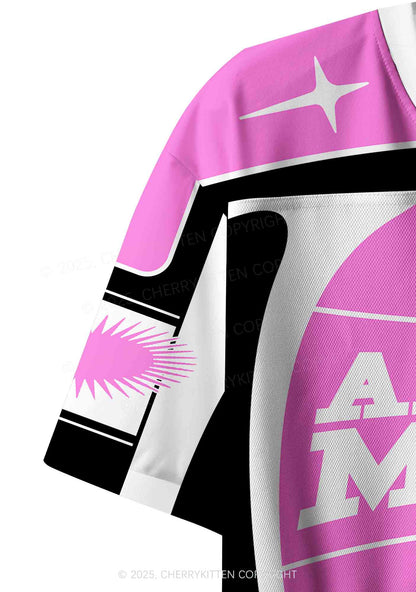 Custom Pink Alpha Male Y2K Crop Sport Jersey Shirts Cherrykitten