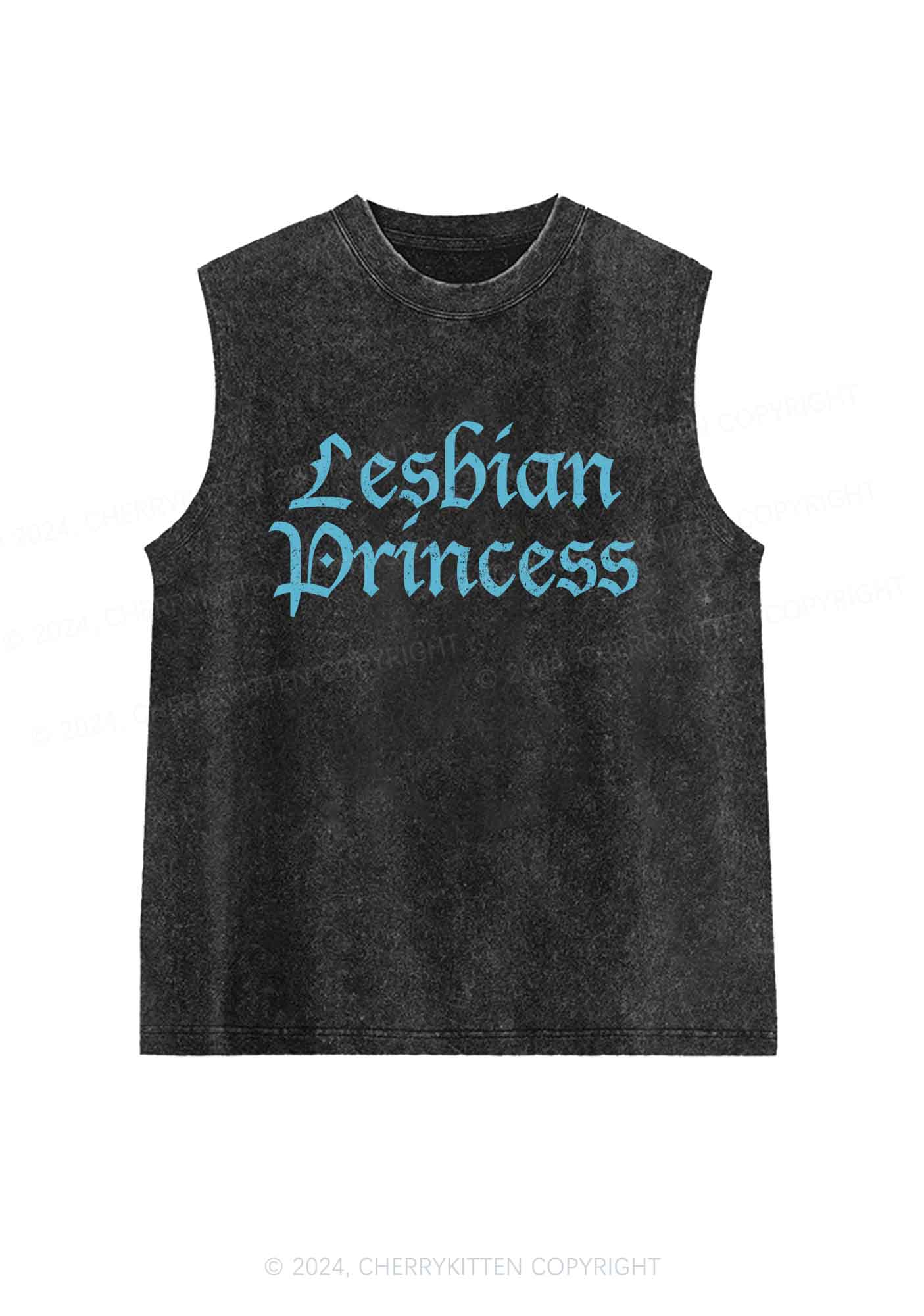 Lesbian Princess Y2K Washed Tank Cherrykitten