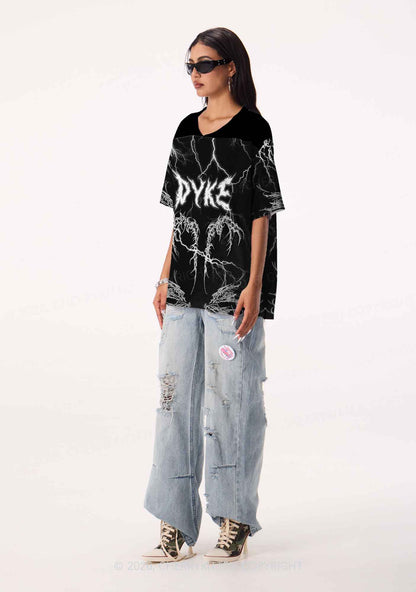 Black Gothic Dyke Pride Y2K Sport Jersey Shirts Cherrykitten