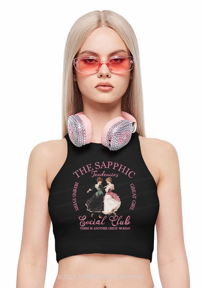 The Sapphic Pride Y2K Crop Tank Top Cherrykitten