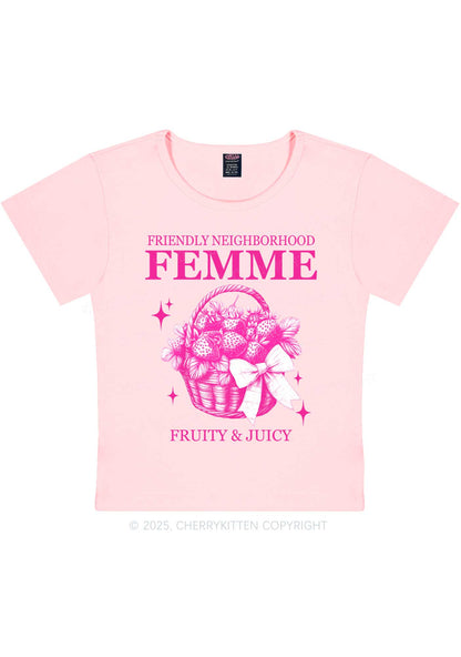 Friendly Neighborhood Femme Y2K Baby Tee Cherrykitten